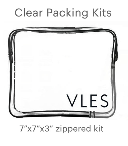 Clear Packing Kits - set of four